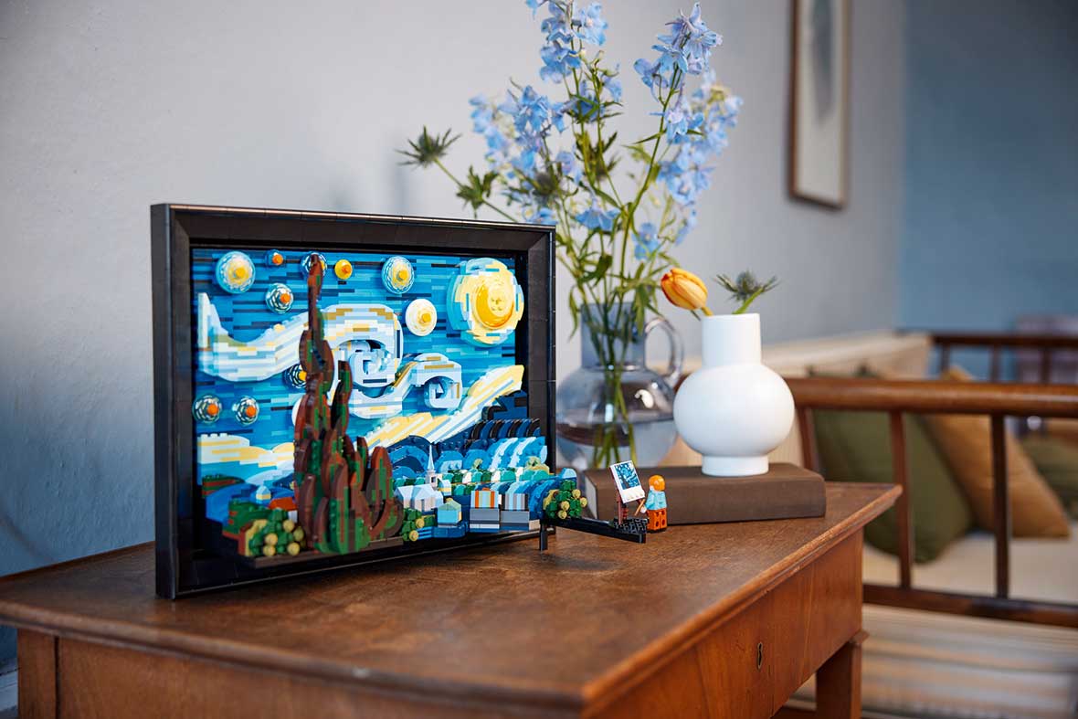 LEGO và bản 3D “Đêm đầy sao” của Van Gogh